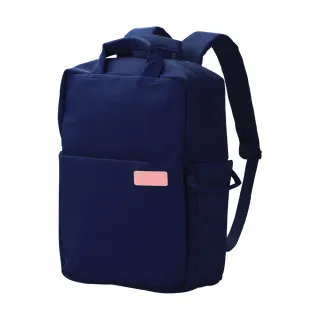 【ELECOM】交換禮物 迷你帆布3WAY薄型後背包(深藍)