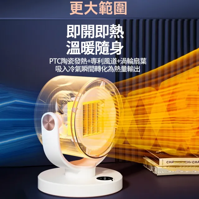 【RTAKO】桌面取暖器 小型暖風機(搖頭設計 PTC陶瓷加熱 暖風神器 辦公室熱風機 桌面暖風機 電暖爐 電暖器)