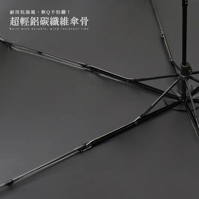 【雨之情】抗UV極致潑水三折碳纖折疊傘(雨傘/大傘面/摺疊傘/輕量傘/大傘/手開傘/防曬/防風雨傘)