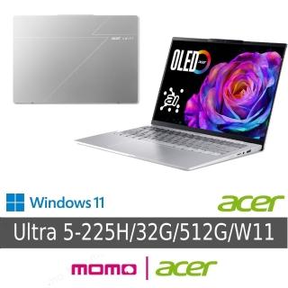 【Acer】全新拆封品★14吋Ultra 5輕薄效能OLED AI筆電(Swift Go/SFG14-74-52KR/Ultra 5-225H/32G/512G/W11)