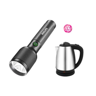 【Philips 飛利浦】SFL2141 690流明 IP44防水變焦鋁合金手電筒(登山/露營/居家/地震/Type C充電)