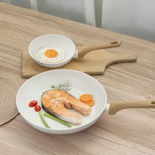 【KINYO】頂級鑽石不沾輕量鑄造IH 雙鍋組(30cm平煎鍋+16cm煎蛋鍋/不挑爐具)