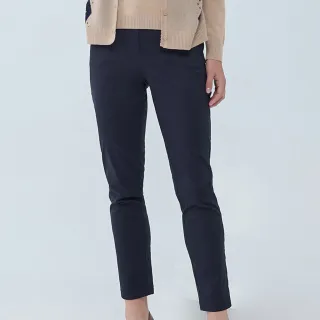 【ILEY 伊蕾】經典彈性斜紋九分直筒褲(七色；M-3L；1233016343)