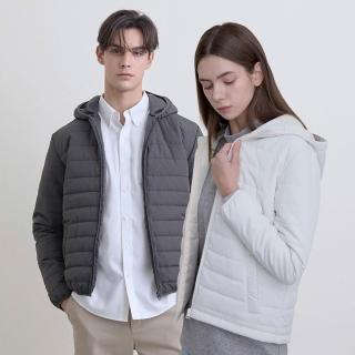 【GIORDANO 佐丹奴】男女裝 素色連帽外套 E-care輕暖系列(多色任選)