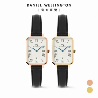 【Daniel Wellington】Quadro Roman Numerals 20X26mm 日曆皮革小方錶(多色可選)