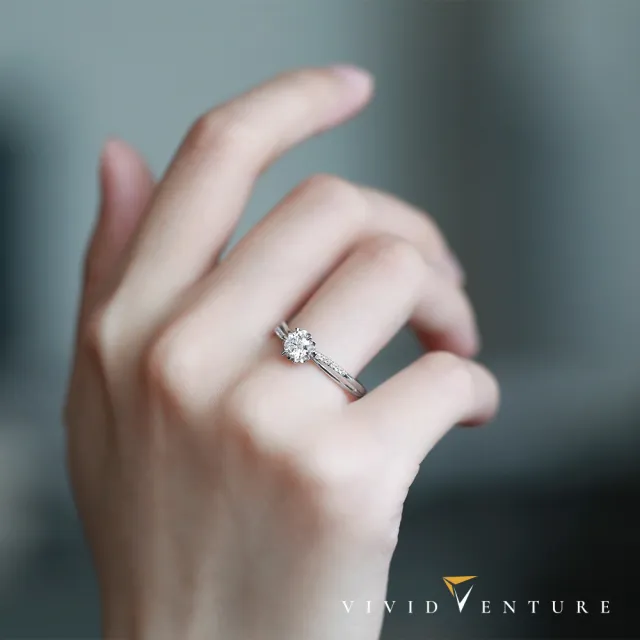 【Vividventure 亞帝芬奇】鉑金 GIA 30分 DIF 3EX 八心八箭 無螢光 天然鑽石 真鑽 戒指 無瑕的愛(全美無瑕)