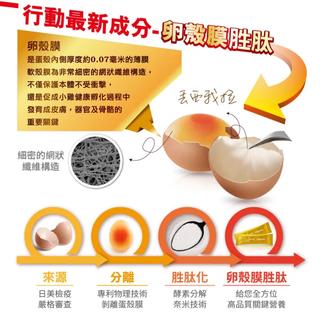 【KENICHI 健一】顧關鍵 日本原裝非變性二型膠原蛋白+卵殼膜胜肽+維生素D3_PRO強化版x3盒(銀髮/行動保健)