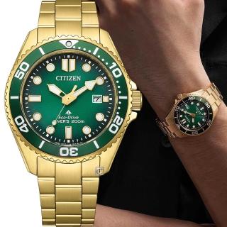 【CITIZEN 星辰】PROMASTER 200米光動能潛水錶-40.6mm綠(BN0262-59W)