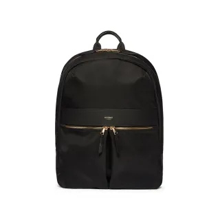 【KNOMO】BEAUCHAMP 時尚英倫15吋城市後背包119-419-BLK(黑色-金色拉鍊)