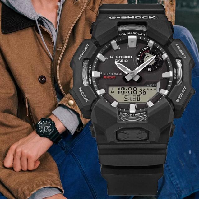 【CASIO 卡西歐】G-SHOCK 藍牙連線 太陽能 雙顯腕錶 七夕 情人節 送禮(GA-B010-1A)