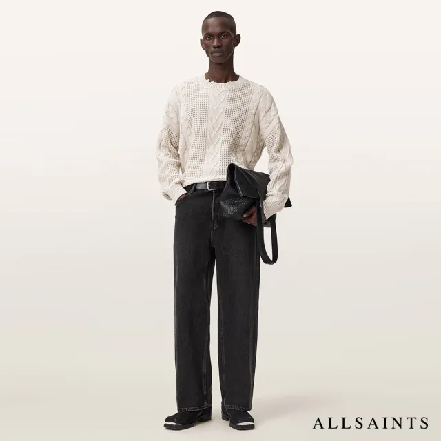 【ALLSAINTS】TENTER 寬鬆羊毛針織上衣-白 M031KD(常規版型)