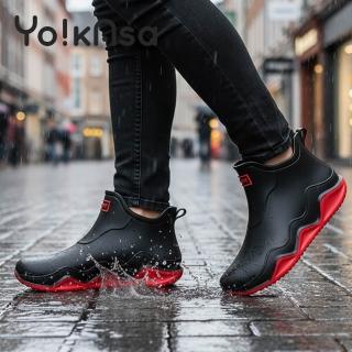 【Yo!kAsa】時尚短筒雨鞋 男款 一雙入(四色任選)