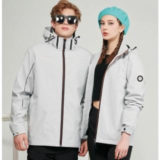 【Londa POLO】防水透濕中性保暖外套(P258703灰米白)