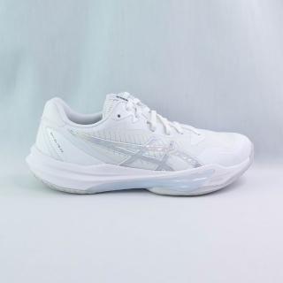 【asics 亞瑟士】SKY ELITE FF 3 男女 排羽球鞋 白x閃銀 匹克球(1053A078100 白x閃銀)