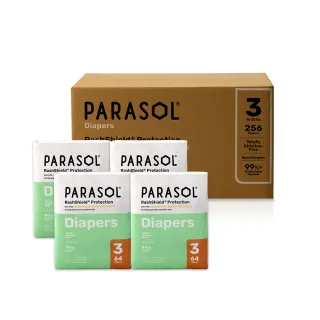 【PARASOL 總代理】進化版｜Clear+Dry 新科技水凝尿布 囤貨箱購組 黏貼型M-XL(4包/箱)