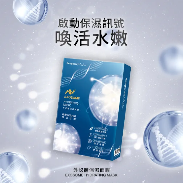 【Neogence 霓淨思】外泌體肌因面膜-4入盒裝*2入(款式任選)