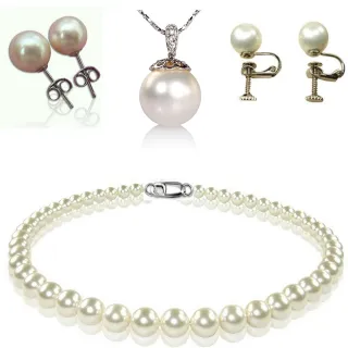 【小樂珠寶】狂賣買一送二人氣電視專訪珍珠項鍊墜鍊耳環耳夾(貝珠亮如鏡南洋深海貝珍珠選1母親節媽祖生日)