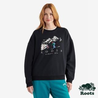 【Roots】Roots女裝- ALPINE GOODS LANDSCAPE 圓領上衣(黑色)