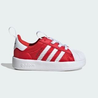 【adidas 愛迪達】愛迪達 Adifom Superstar 360 小童 運動休閒鞋 舒適 紅 白(IH1751)