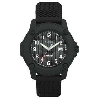 【TIMEX】天美時 Expedition Timber 42 毫米 矽膠錶帶腕錶 黑 TXTW4B34800