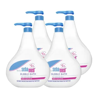 SEBAMED嬰兒泡泡浴露1000ml4入(平行輸入版/有盒.無盒隨機出貨)