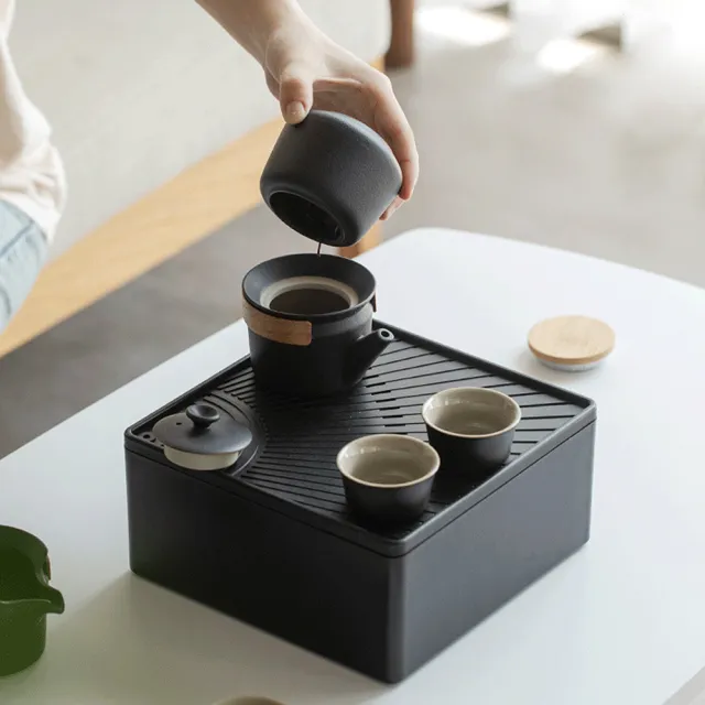 【LIFE SHOP】旅行茶具套組(泡茶組 旅行泡茶 茶具 茶器套裝組)
