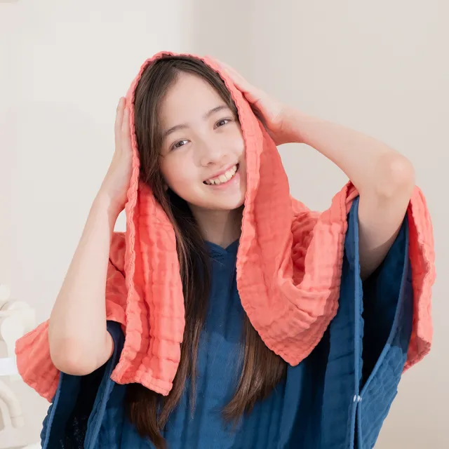 【L’Ange棉之境】6層純棉紗布擦髮巾 55x90cm(多款可選)