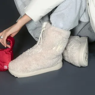 【MLB】保暖厚底穆勒鞋 高筒 靴子 休閒鞋 紐約洋基隊(3AWBCX256-50BGL)