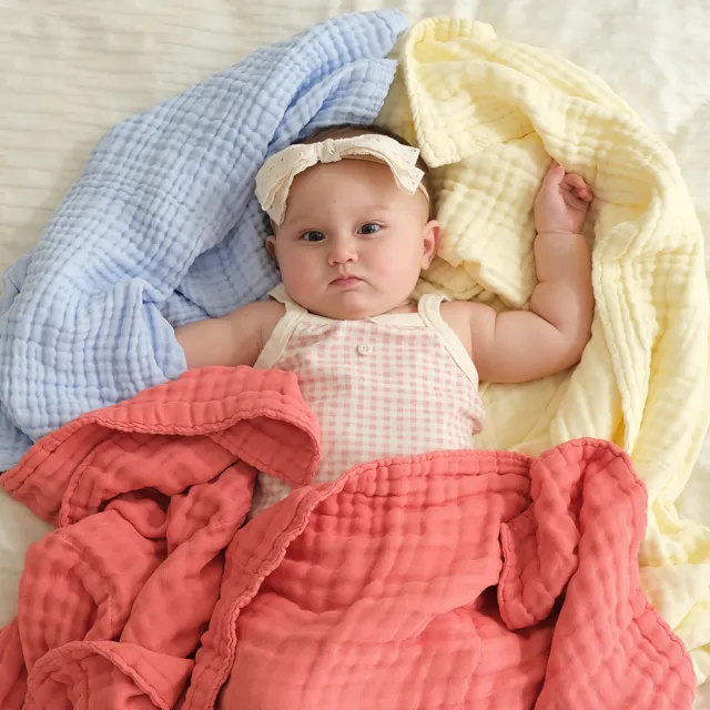 【L’Ange棉之境】9層純棉紗布浴巾/蓋毯 70x120cm(多款可選)