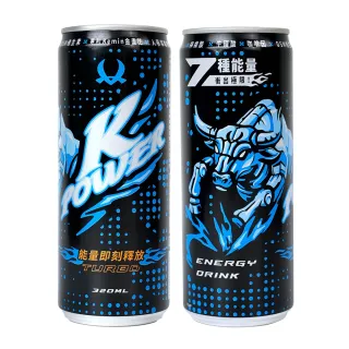 【K-WAX】K-POWER能量飲320mlx48入(能量飲料 提神飲料 氣泡水  活力 元氣 能量 精力 氣力 精神)