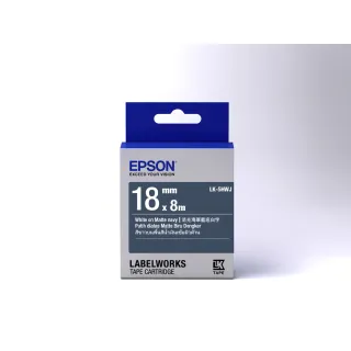 【EPSON】官方直營 標籤帶 消光霧面系列 海軍藍底白字/18mm(LK-5HWJ)