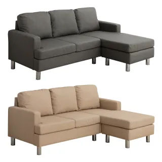 【IDEA】拆卸式貓抓皮L型組合貴妃沙發/沙發椅/皮沙發(雙色任選)