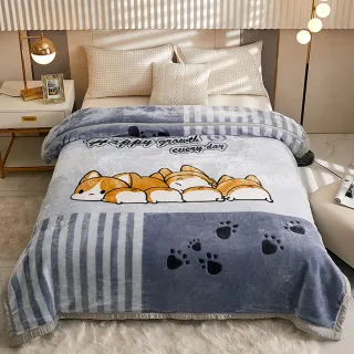 【巴芙洛】加厚雙面2層拉舍爾毛毯棉被150*200CM(冬被 /保暖毛毯/毛毯/蓋毯/棉被/加大毛毯/暖暖被)