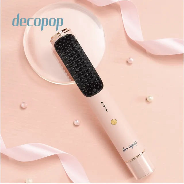【decopop】負離子燙髮梳 DP-259(直髮梳/捲髮棒/造型器)