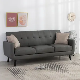 【IDEA】格林簡約貓抓皮獨立筒三人沙發/皮沙發