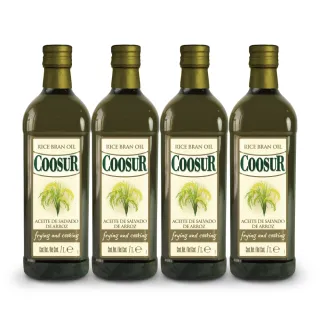 【Coosur 山富】玄米油 1000ml*4 玻璃瓶裝(西班牙米其林主廚推薦使用)