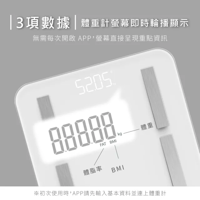 【KINYO】LED家用藍牙體脂計 體脂機 體重計 BMI 內臟脂肪 APP數據追蹤(DS-7320)