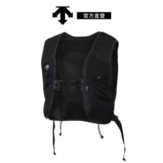【DESCENTE】迪桑特 中性 專業越野跑輕量背心(黑色)