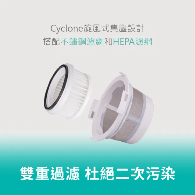 【HYD】HYD 輕量手持無線吸塵器D-82(HEPA/水洗濾網/車家兩用/極輕0.99kg/小宅美學)