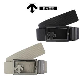 【DESCENTE】GOLF 迪桑特 男士 雙面扣高爾夫腰帶(米色/黑色)