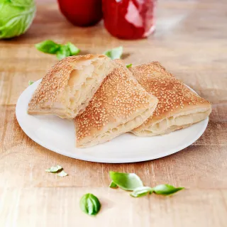 【金品】香酥中式燒餅 4包組(燒餅/早餐/冷凍食品/胡麻子/蔥燒大餅)