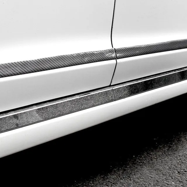 【車選家】車用碳纖維踏板防護條-2入組(防撞貼 保護貼 門檻條 防踩貼 防刮條 汽車保護條 踏板保護貼)