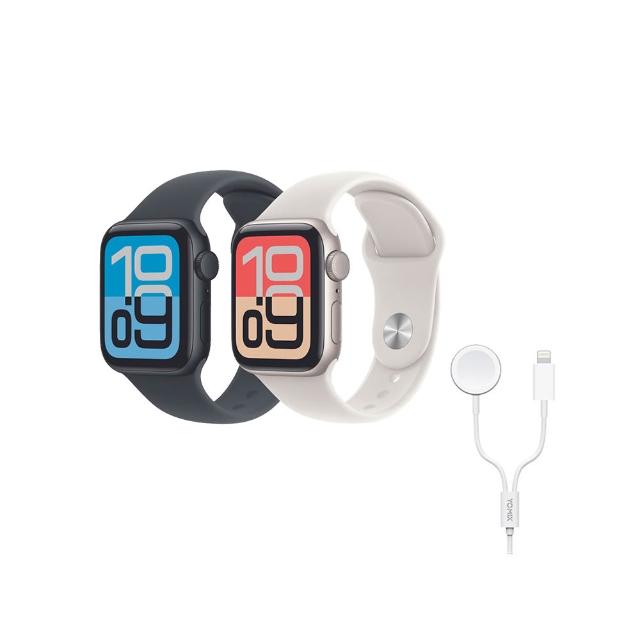 二合一充電組【Apple】Apple Watch SE 3 GPS 44mm(鋁金屬錶殼搭配運動型錶帶)
