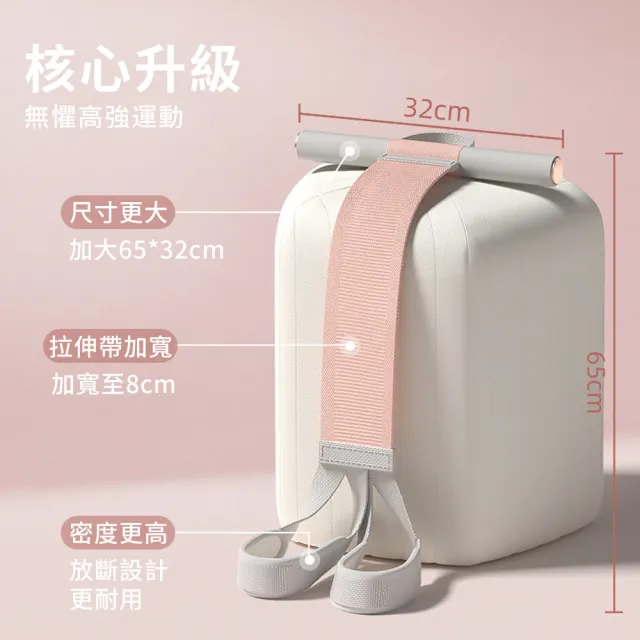 【QMVF】加寬加厚腳蹬拉力器 仰臥起坐輔助彈力繩 健腹訓練輔助器 拉力繩 阻力帶(居家健身)