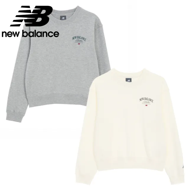 【NEW BALANCE】NB LOGO長袖上衣_女性_白/深灰_NCF36342LGR_NCF36342WT(亞版 版型正常)