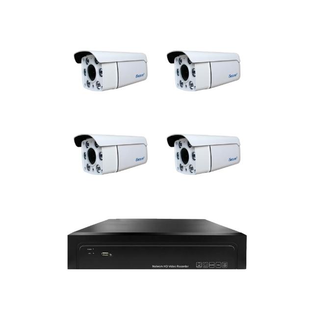 iSecure 四路 四部 iSecure 四路四部有線監控系統,支援1080P至8MP高畫質解析度,配備固定式廣角鏡頭、單/雙向語音通話、雲端儲存、排程錄影、移動追蹤功能,並支援HDMI/VGA輸出。適閤家庭或商用監控,提供穩定有線連線與1年保固(憑發票),確保安全無虞。