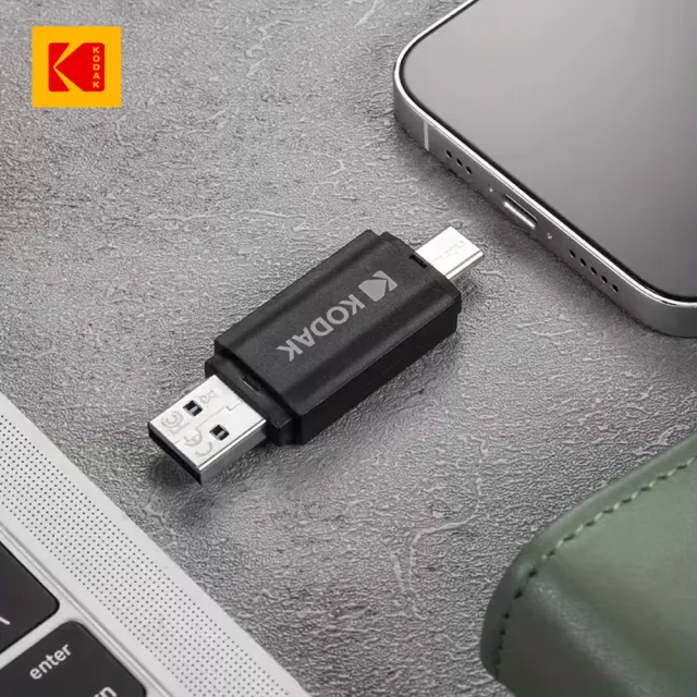 【Kodak 柯達】K143D USB-C 3.2 Gen1 OTG 高速雙模式隨身碟 256G(USB3.2/即插即用/廣泛兼容)