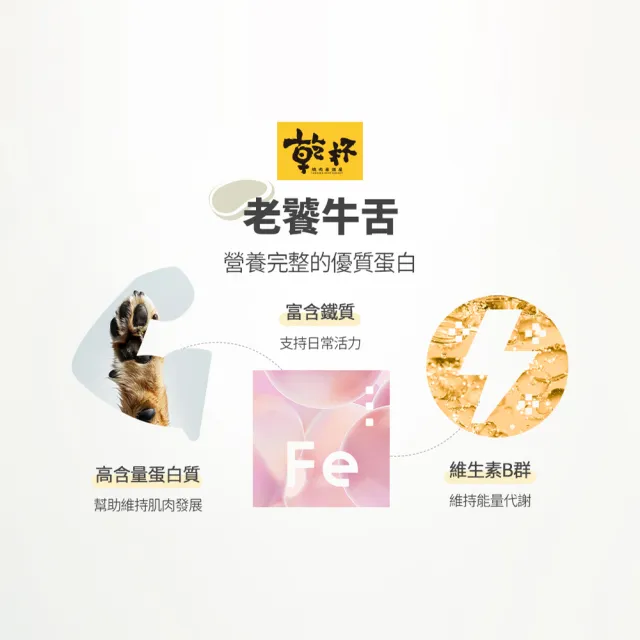 【毛毛咪呀】毛孩乾杯聯名-牛舌燕麥角切 60g(成犬適用)