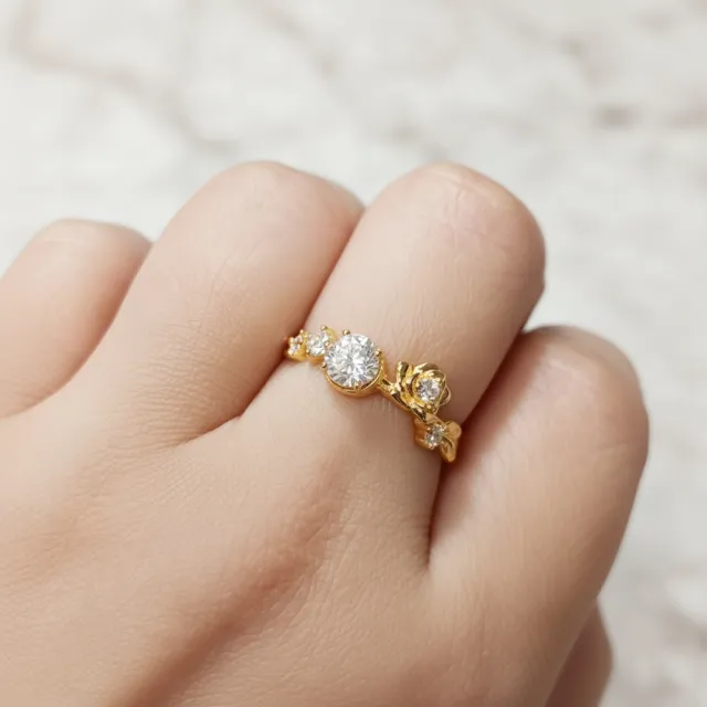 【Luster】38女王!培育鑽石 60分 D/VS 玫瑰花園 鑽石戒指-任選(0.50克拉+0.10克拉)