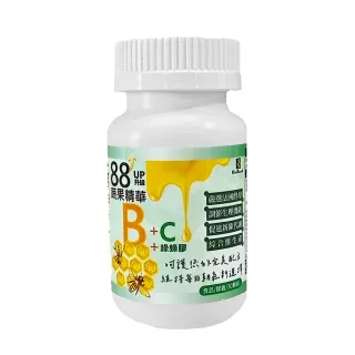 【宏醫】獨家升級88種蔬果酵素萃取B群+C+綠蜂膠6入組(30顆/瓶-菸鹼酸 泛酸 生物素 補充元氣 營養補給)